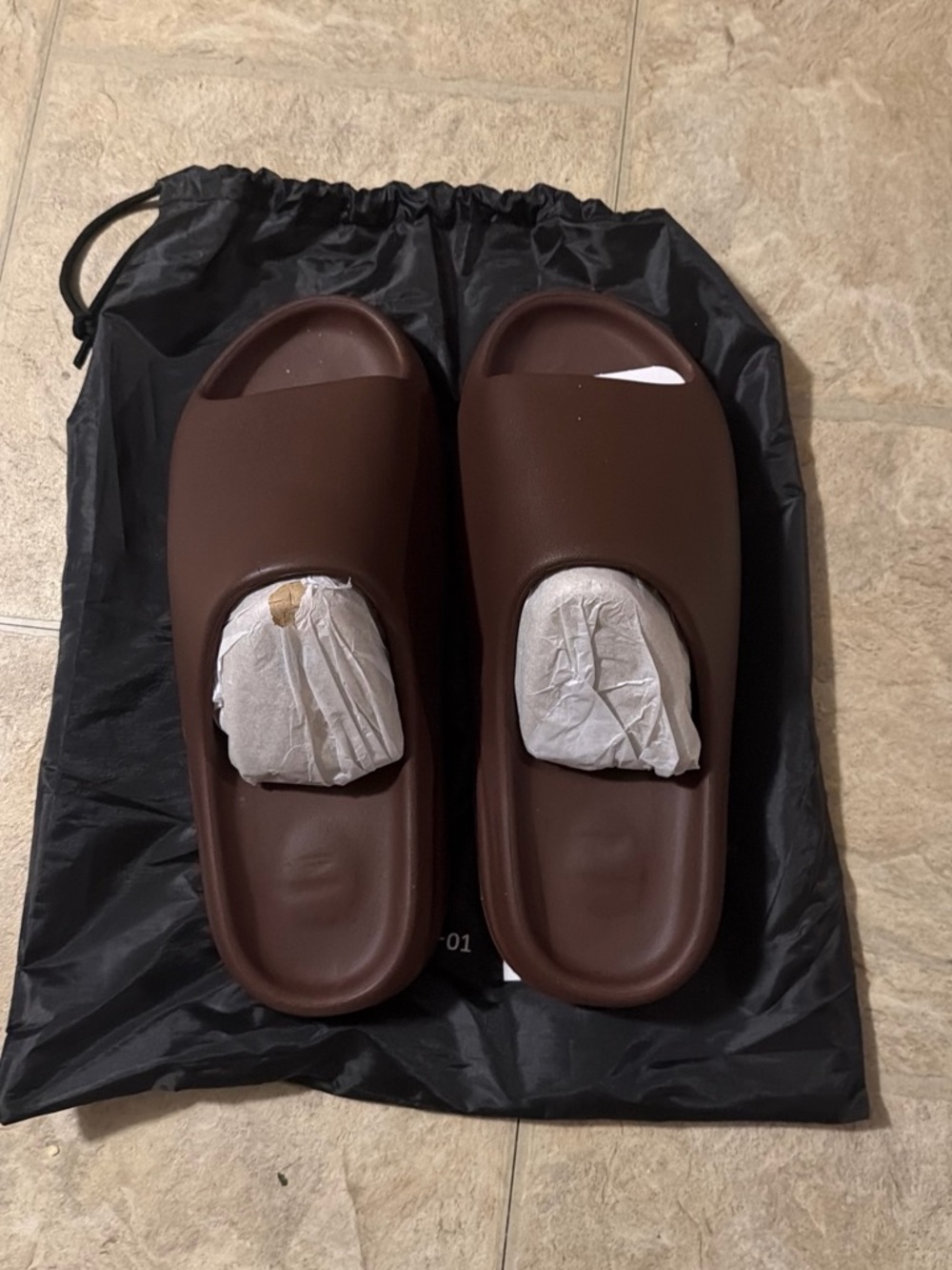 Brand new Yeezy YS01 slides SIZE 13 Color - FUDGE